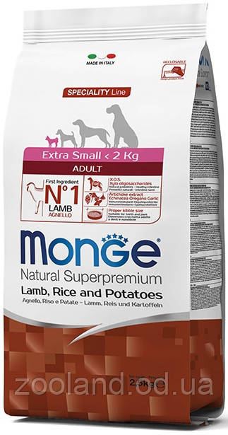 70011471 Monge Extra Small Adult з ягням, 800 г