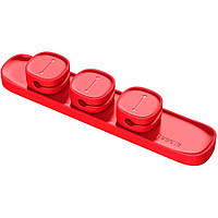 Тримач кабелю магнітний Baseus Peas Cable Clip (ACWDJ-09) червоний (коробка)