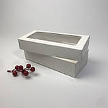 Коробка для подарунка, 200*90*50 мм, з вікном, біла, фото 4