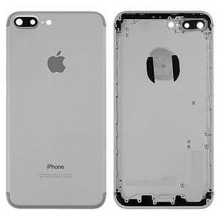 Корпус для iPhone 7 Plus, з утримувачем SIM-карти, з бічними кнопками, сріблястий, Original