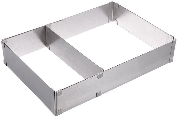 Металева розсувна форма Прямокутник 27-52 см, Н-5 см