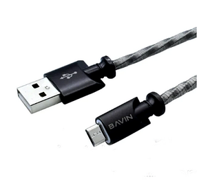 Шнур (кабель) Bavin CB0101 USB — microUSB чорний 1 м