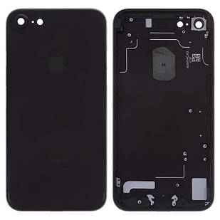 Корпус для iPhone 7, з утримувачем SIM-карти, з бічними кнопками, чорний, матовий, Original, Black Matte