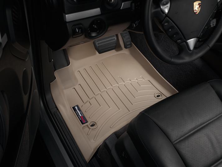 Килими гумові WeatherTech Porsche Cayenne 2003-2010 передні бежеві ( овальний кріплення )