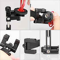 Металевий тримач для смартфона на штатив, трипод, монопод Ulanzi ST-03 Black, фото 6