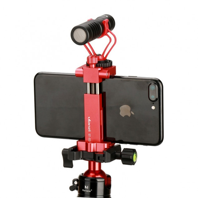 Металевий тримач для смартфона Ulanzi ST-03 Red, механічне кріплення