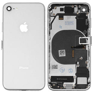 Корпус для iPhone 8, зі шлейфом, повний комплект, білий, Original