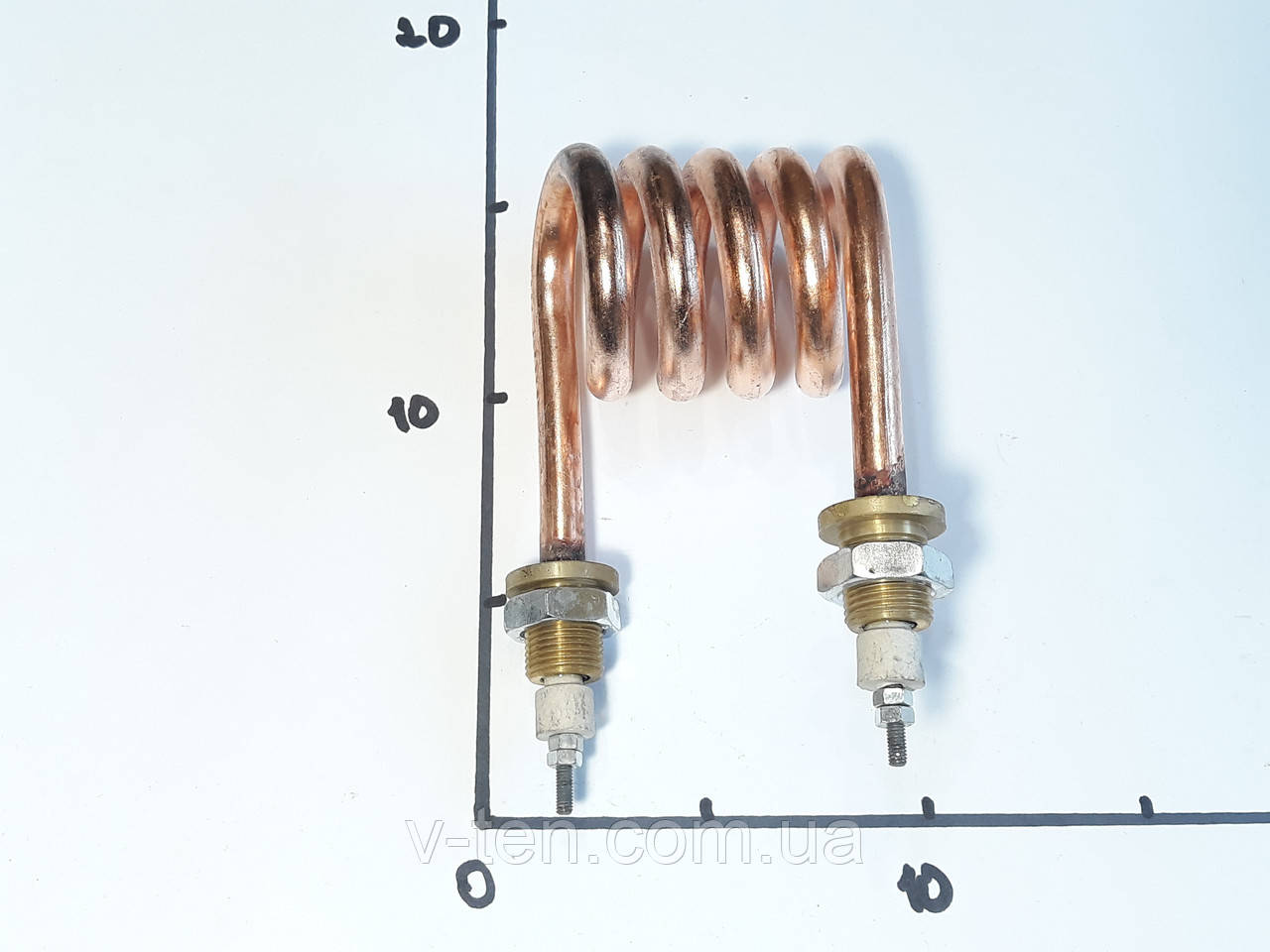 ТЕН мідний 3000W Ø10 (штуцер м18)