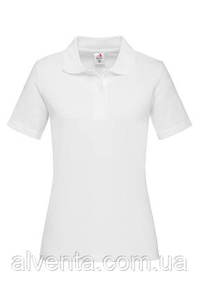 Футболка поло жіноча біла, фото 1
