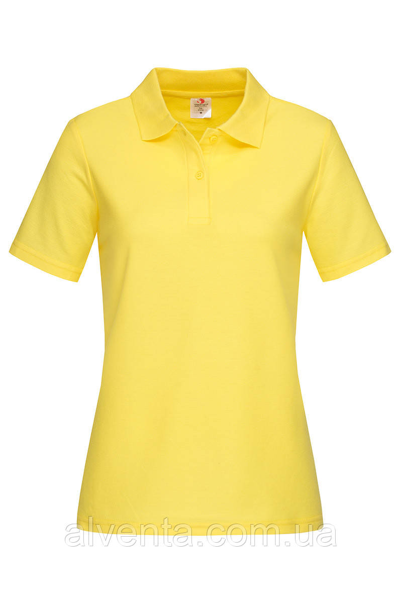 Жовча футболка поло жіноча