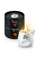Массажная свеча Plaisirs Secrets Strawberry (80 мл) подарочная упаковка, керамический сосуд (AS)