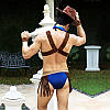 Чоловічий еротичний костюм ковбоя "Влучний Вебстер": хустка, портупея, труси, манжети, капелюх  (AS), фото 5