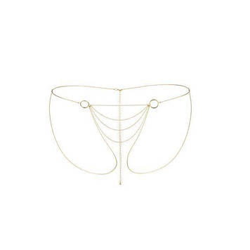 Ланцюжок трусики Bijoux Indiscrets Magnifique Bikini Chain - Gold, прикраса на тіло  (AS)