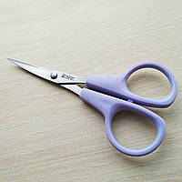 Ножиці для дрібних швейних робіт вигнуті, 12 см, фіолетові, LDH