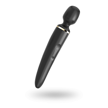 Вібромасажер Satisfyer Wand-er Woman (Black/Gold), водонепроникний, потужний, розмір XXL  (AS)