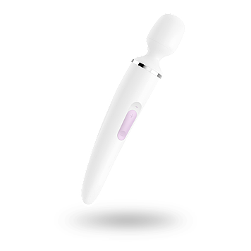 Вібромасажер Satisfyer Wand-er Woman (White/Chrome), водонепроникний, потужний, розмір XXL  (AS)