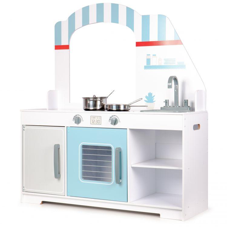 Дитяча дерев'яна кухня фудтрак 2в1 EcoToys 7260a + аксесуари (9254), фото 1