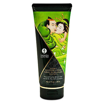 Їстівний масажний крем Shunga Kissable Massage Cream - Pear & Exotic Green Tea (200 мл)  (AS)