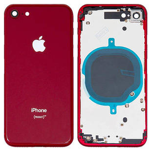 Корпус для iPhone 8, з утримувачем SIM-карти, з бічними кнопками, червоний, Original