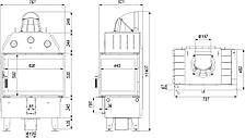 Камінна топка кутова Defro Home Intra SM BP (10 кВт) з правим бічним склом, фото 3
