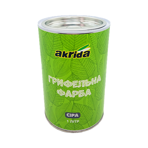 Akrida грифельна фарба, Сіра, 1 л, фото 1