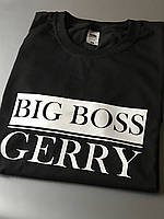 Женская\Мужская футболка с надписью BIG BOSS (ИМ`Я)