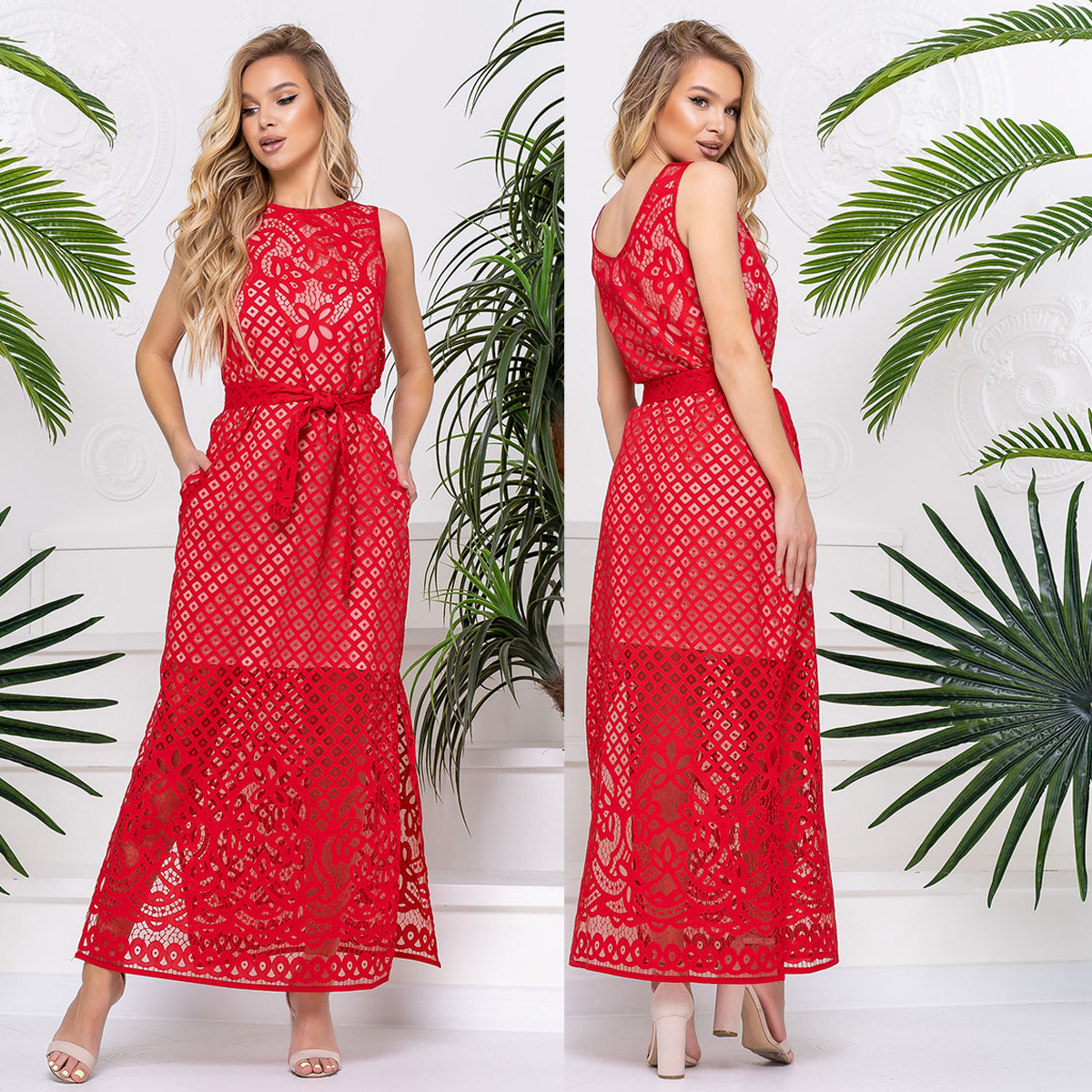 Купить Красивое летнее платье для отдыха "Мелиса макси" M, цена 825 ...