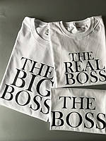 Футболки в стилі Family look для мами, тата та дитини THE BOSS THE BIG BOSS THE REAL BOSS