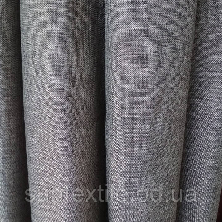 Штори льон графіт, фото 1