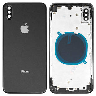Корпус для iPhone XS Max, з утримувачем SIM-карти, з бічними кнопками, чорний, Original