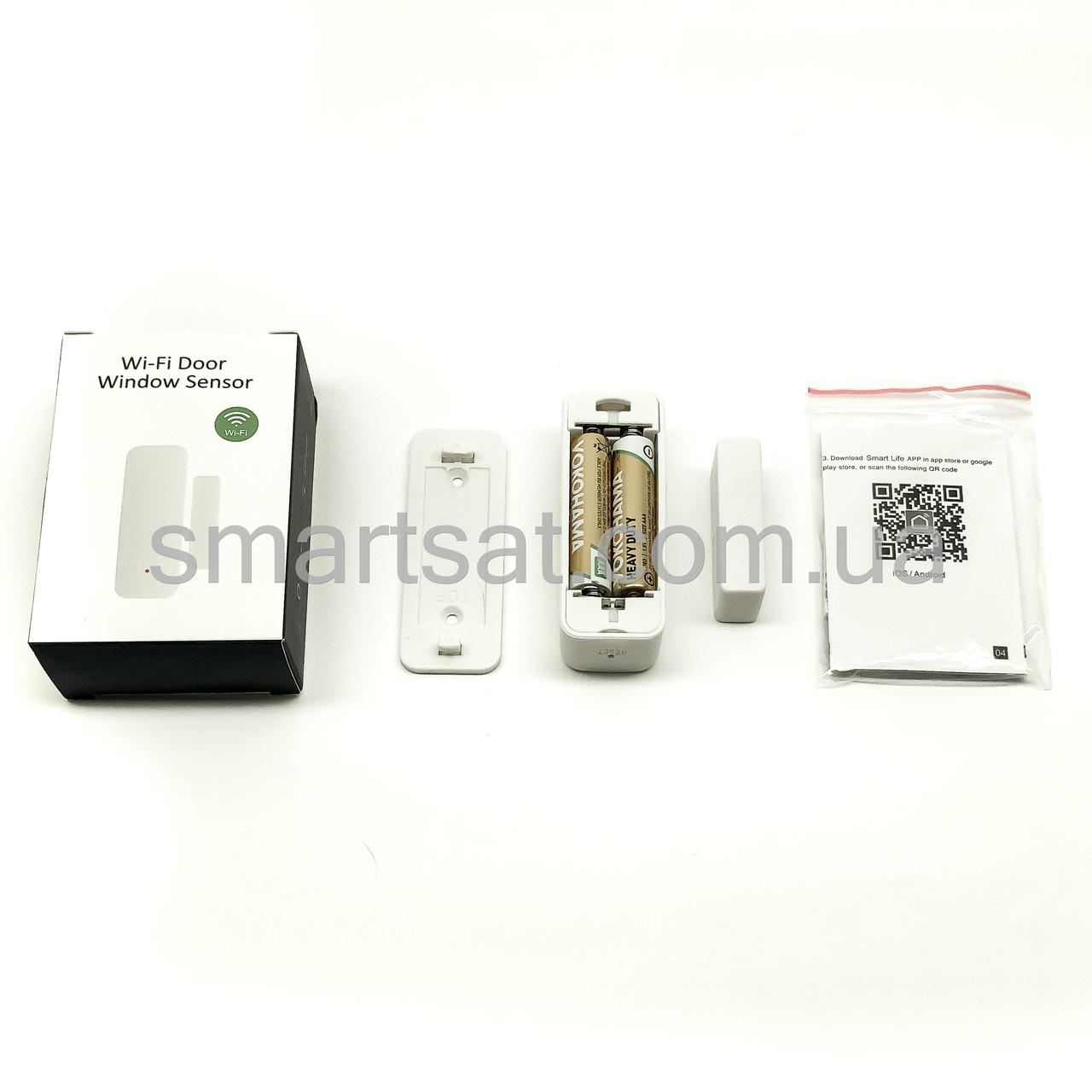 Розумний Wifi датчик вікна, двері сумісні з Smart life, Tuya. Не вимагає шлюз, фото 1