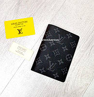 Шкіряна обкладинка для документів паспорта Louis Vuitton Луї Віттон, шкіряні брендові аксесуари