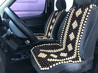 Дерев'яна масажна накидка на сидіння легкового автомобіля — роликовий точковий масаж для спини, 130×48 см