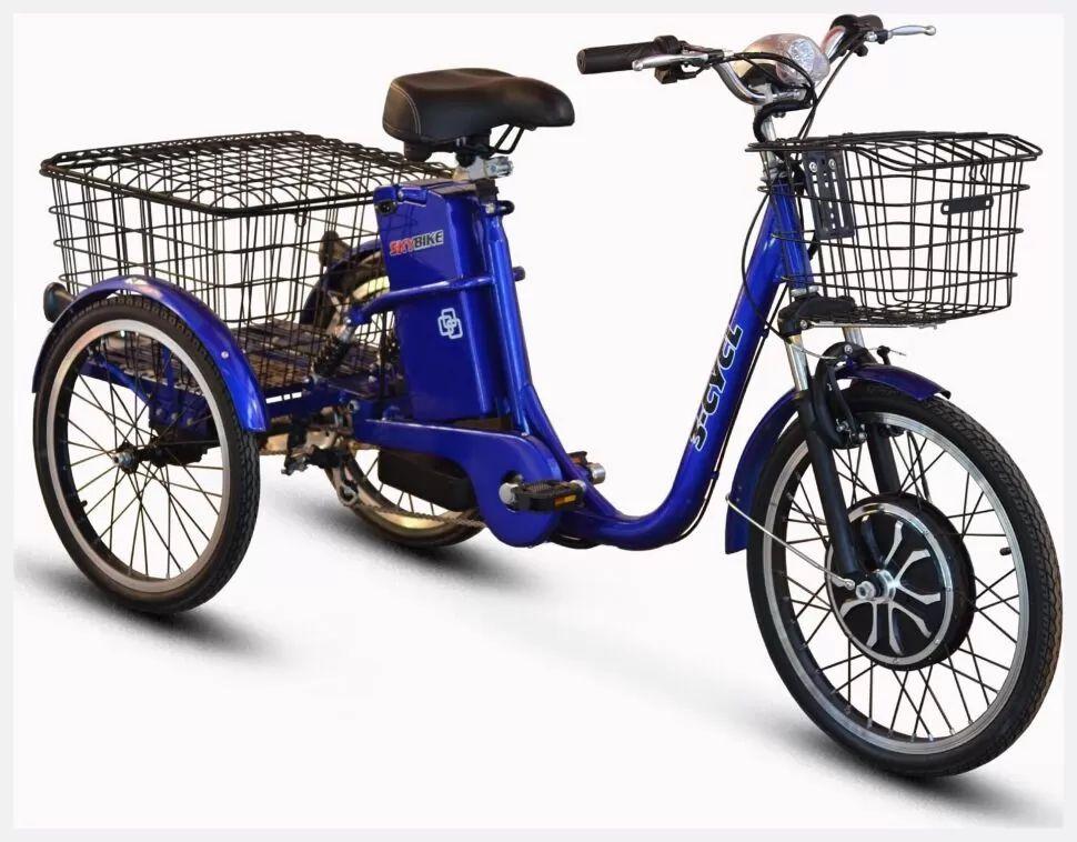 Електровелосипед SkyBike трицикл (350W-36V) синій
