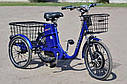 Електровелосипед SkyBike трицикл (350W-36V) синій, фото 5