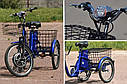 Електровелосипед SkyBike трицикл (350W-36V) синій, фото 8