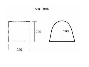 Пляжний Тент Green Camp 1045 розмір 220*220 см. висота 160 см, фото 2