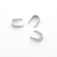 Зажим для підвіски, Тримач для кулона, Нержавіюча сталь, Колір: Метал, 7 мм x 5 мм