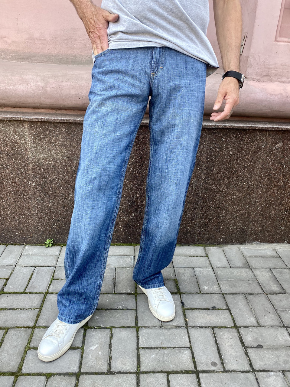 Джинси чоловічі сині терті Enriko Beleno, фото 1