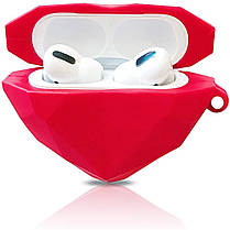 Чохол для навушників Apple AirPods Pro Alitek Червоне Серце 3D + карабін, фото 3