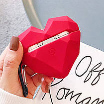 Чохол для навушників Apple AirPods Pro Alitek Червоне Серце 3D + карабін, фото 6