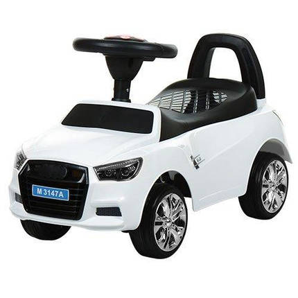 Дитяча каталка-толокар Bambi Audi M 3147A-1, біла, фото 1