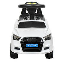 Дитяча каталка-толокар Bambi Audi M 3147A-1, біла, фото 3