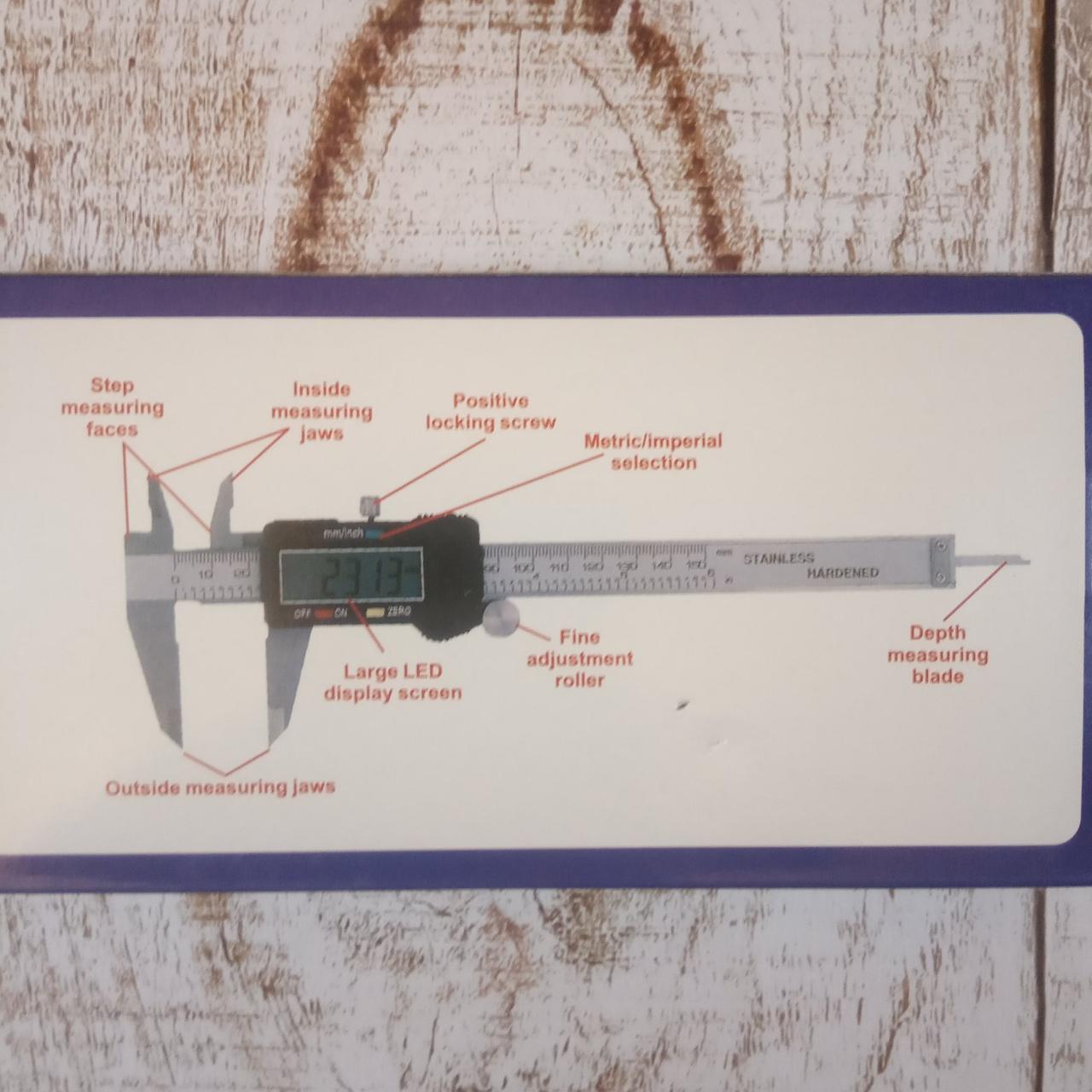 Электронный штангенциркуль 150мм с LCD дисплеем в кейсе (фото реальные) - фото 9 - id-p1199668071
