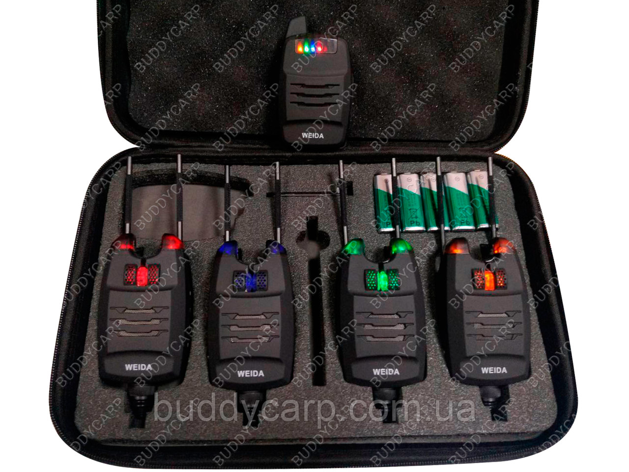 Набір сигналізаторів Weida з пейджером 4+1 FA214-X антизлодій - короповий набір сигналізаторів 4+1 FA214-X, фото 1