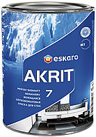 Фарба акрилатна Eskaro Akrit 7 для стель та стін шовковисто-матова біла 0.95 л