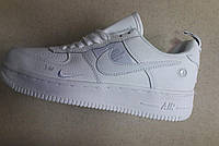 Мужские кроссовки Nike Air Force кожаные белые