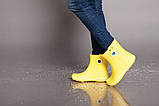 Чоботи гумові жіночі короткі з кружечком / Crocs women's Jaunt Shorty Boot (15769), Жовті 35, фото 10
