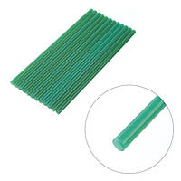 Комплект зелених клейових стрижнів 7 мм*200 мм, 12шт