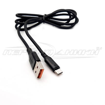 Кабель USB 2.0 - micro USB (висока якість) 1м чорний, фото 2